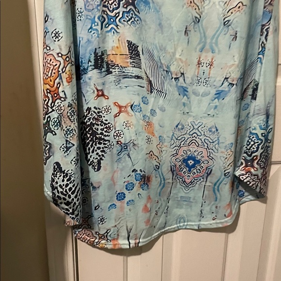 Amazon Blue Multicolor Patterned Midi Dress - Picture 3 of 5